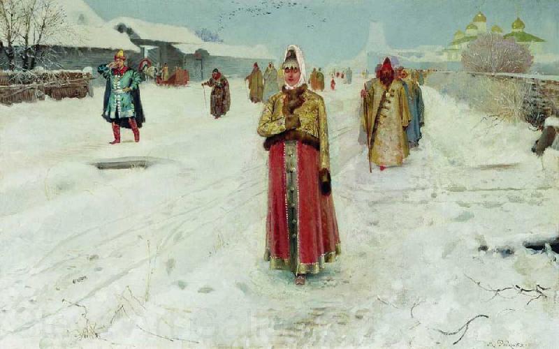 Andrei Ryabushkin Sunday France oil painting art